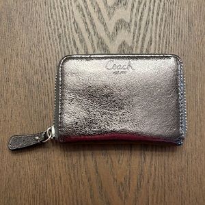Coach silver wallet